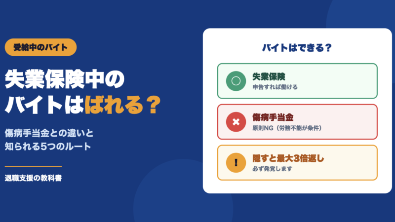 失業保険中のバイトはばれる？傷病手当金との違い・知られる5つのルートと3倍返しの現実を元人事が解説
