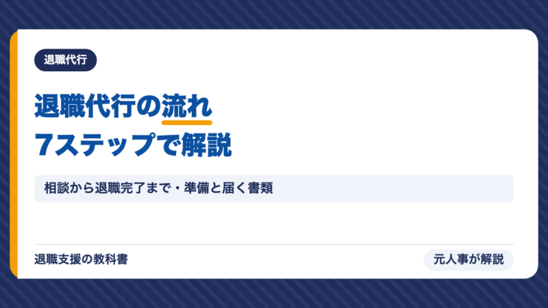 退職代行の流れ｜相談から退職完了まで7ステップと申し込み前の準備【元人事】